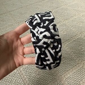 Fendi-style Black and White F Headband